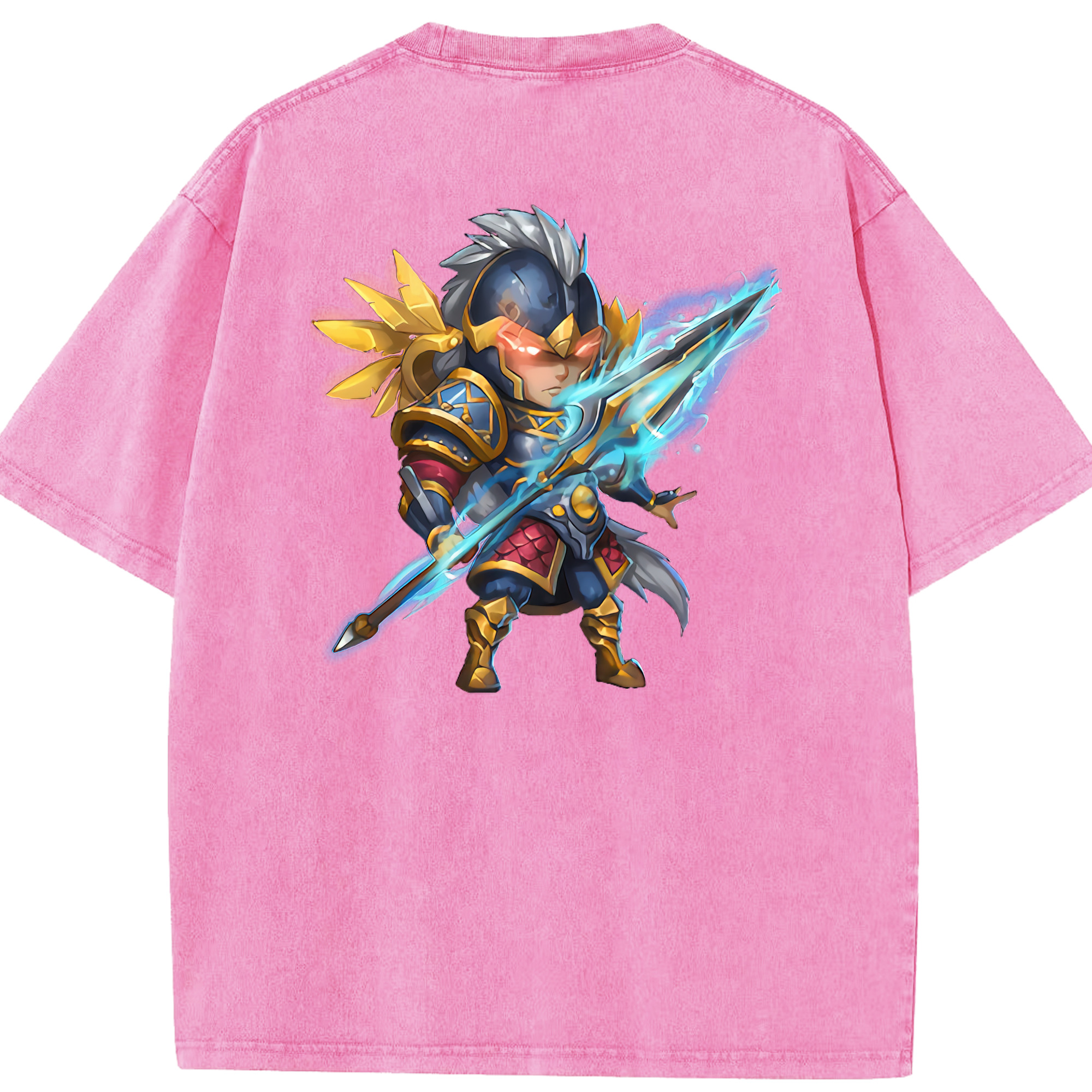 リーグ・オブ・レジェンド League of Legends LOL 綿100% ヴィンテージ風 半袖Tシャツ（背面プリント）